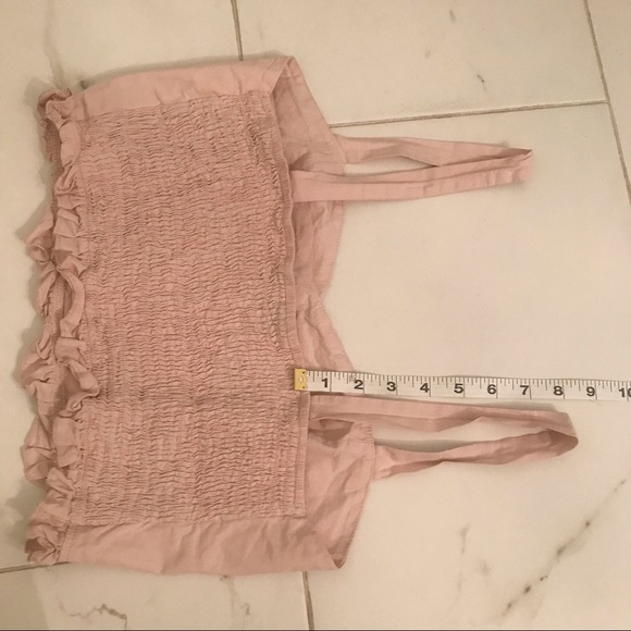 Pink Crop Top Ruffle Hem - Picture 7 of 7